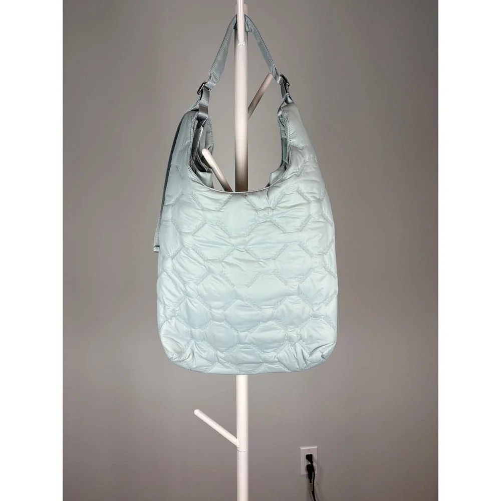 Lululemon Quilty Pleasures Shoulder Bag Pastel Cyan Blue Quilted Bag LW9FXQS NWT